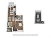 B5 3D Floor Plan Two-Bedroom Floor Plan B5 | Avenues at Creekside Apartments